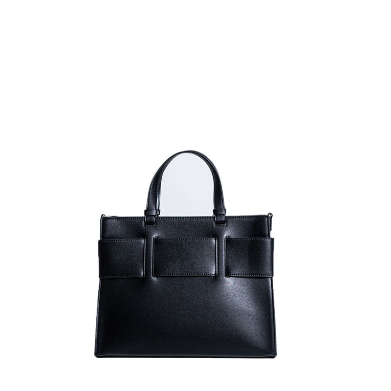 Black Synthetic Leather Handbag Armani Exchange