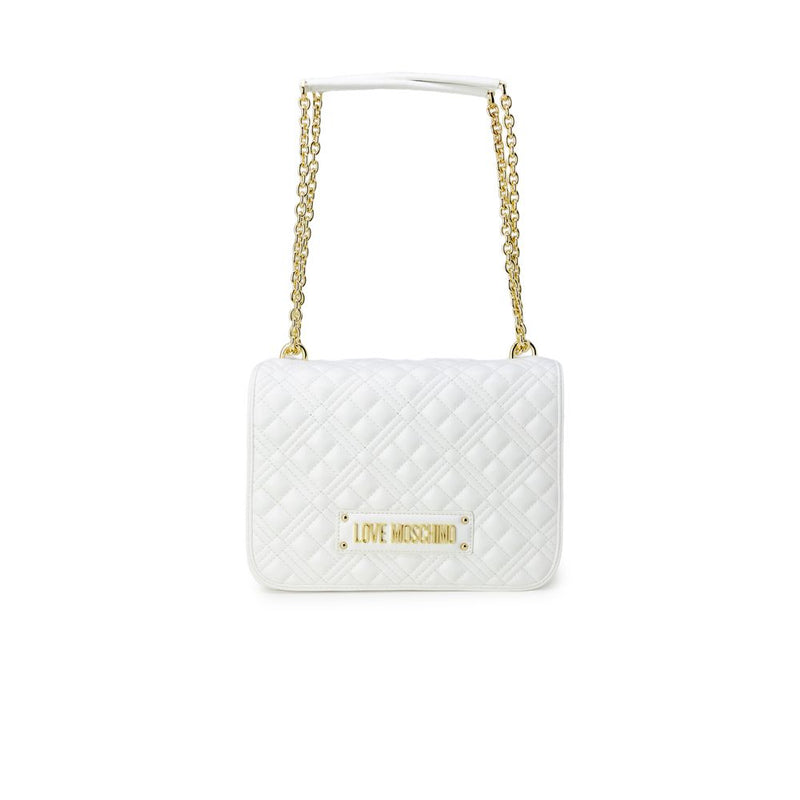 White Polyethylene Handbag Love Moschino