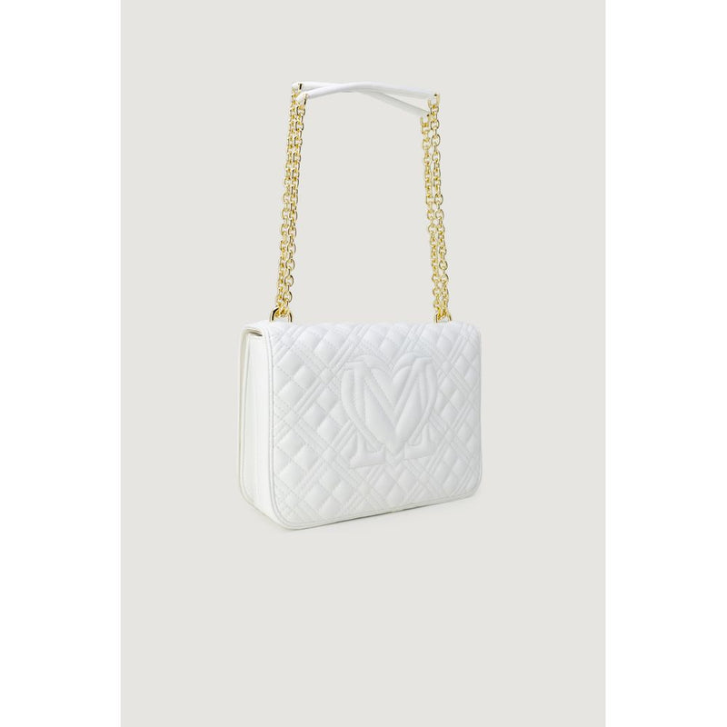 White Polyethylene Handbag Love Moschino