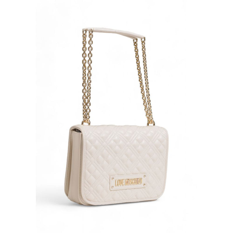 Beige Polyethylene Handbag Love Moschino