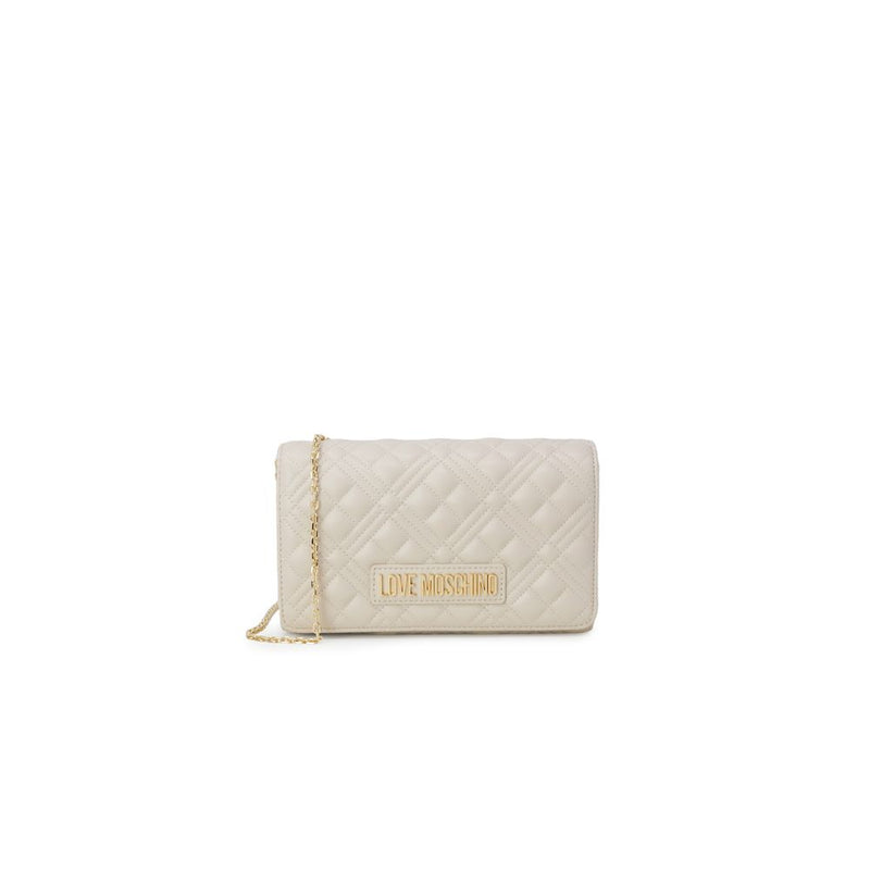 Beige Polyethylene Handbag Love Moschino