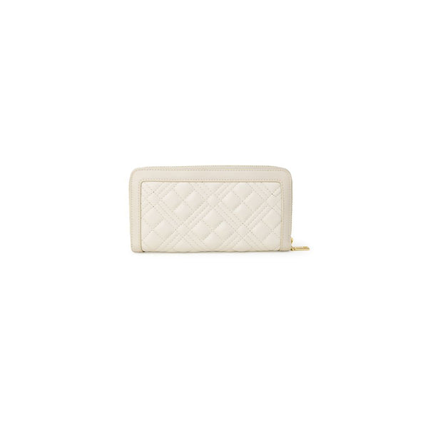 Beige Polyethylene Wallet Love Moschino