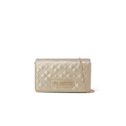 Gold Polyethylene Handbag Love Moschino