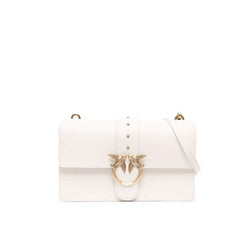 White Leather Handbag PINKO