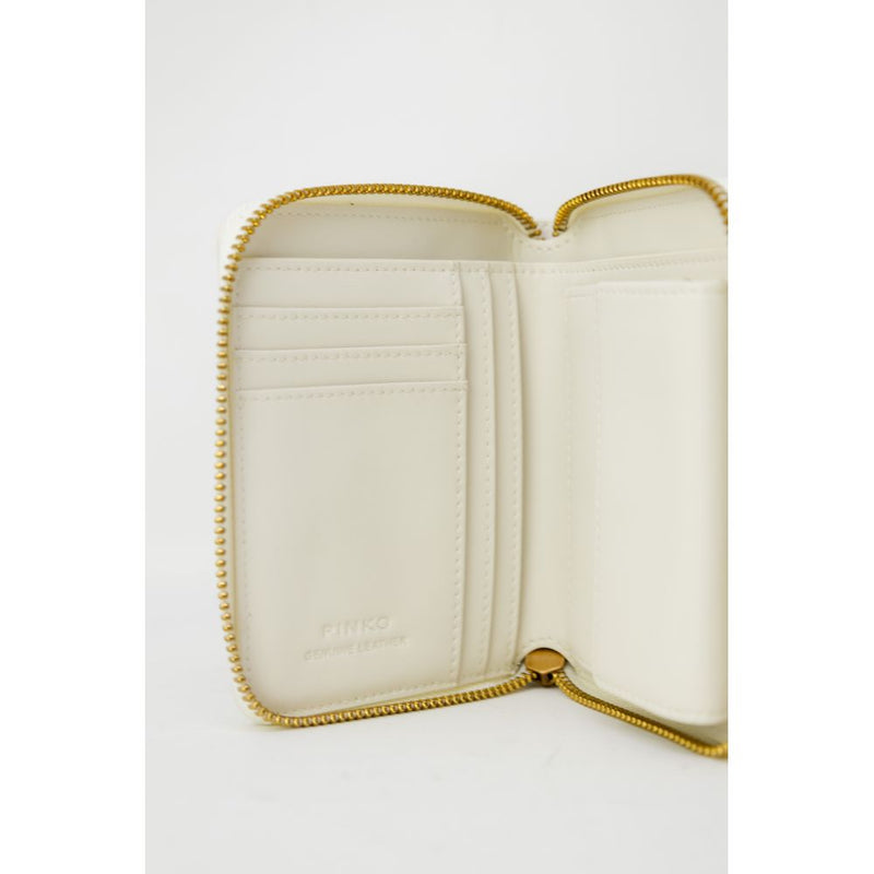 Cream Leather Wallet PINKO