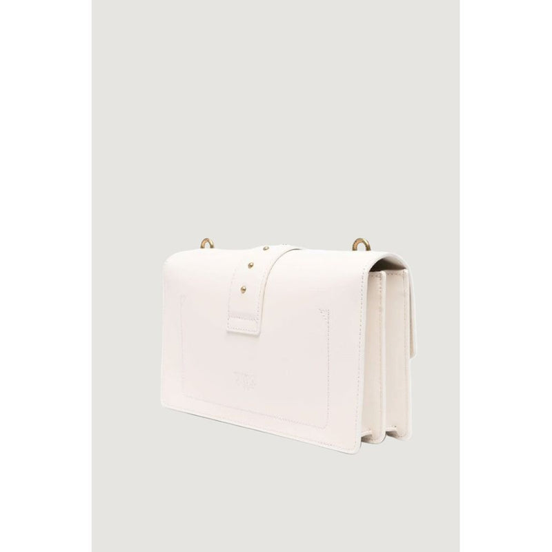 White Leather Handbag PINKO