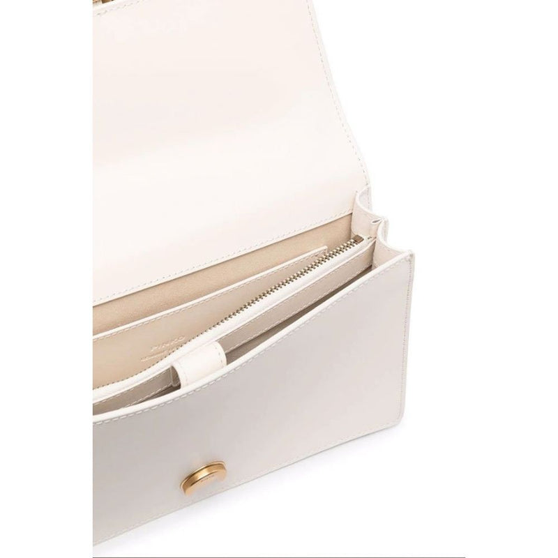 White Leather Handbag PINKO