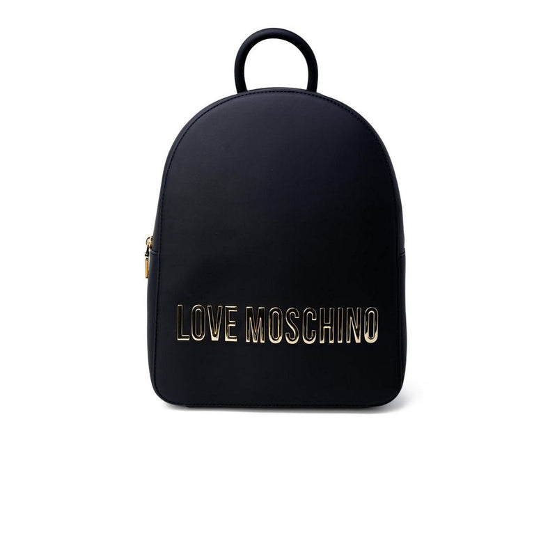 Black Polyethylene Backpack Love Moschino