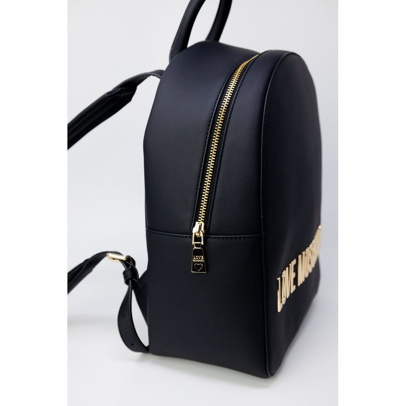 Black Polyethylene Backpack Love Moschino