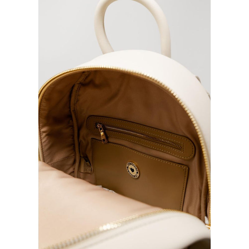 Beige Polyethylene Backpack Love Moschino