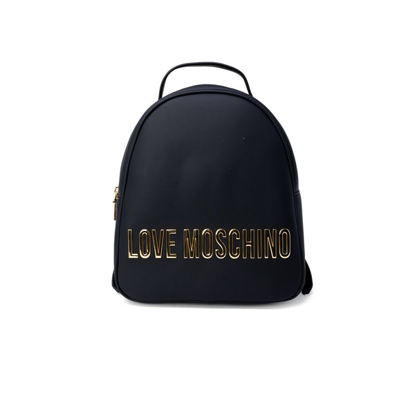 Black Polyethylene Backpack Love Moschino