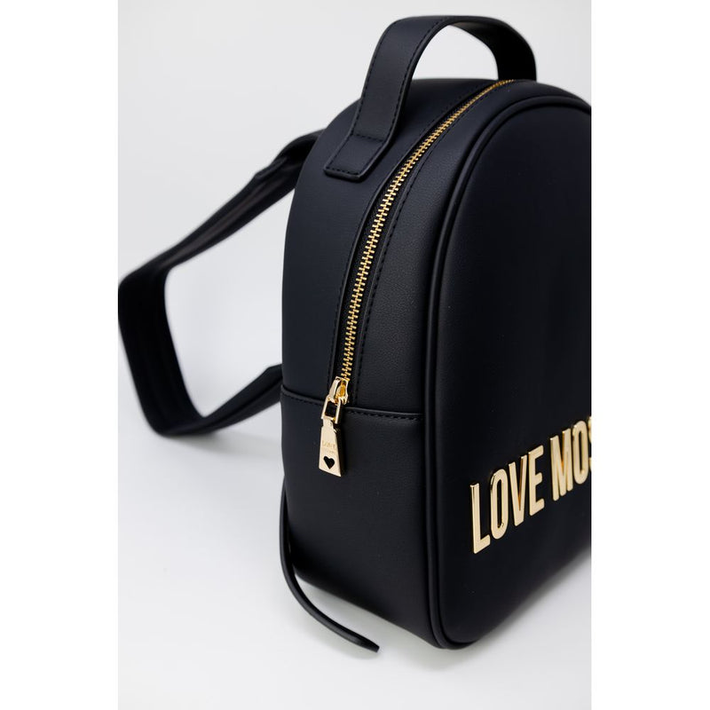 Black Polyethylene Backpack Love Moschino