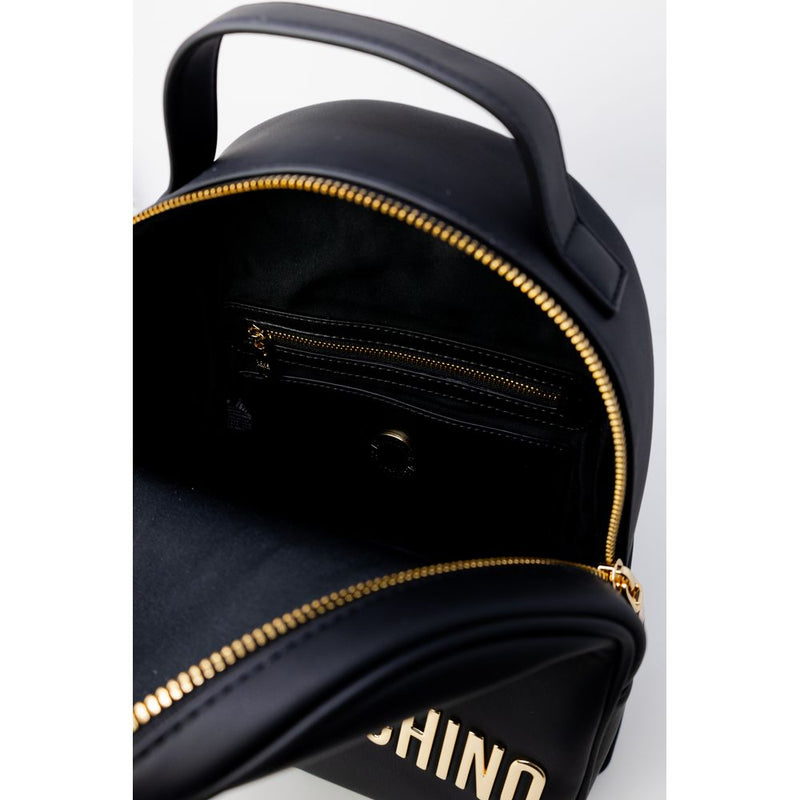 Black Polyethylene Backpack Love Moschino