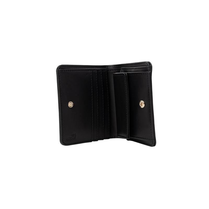 Black Polyethylene Wallet Love Moschino