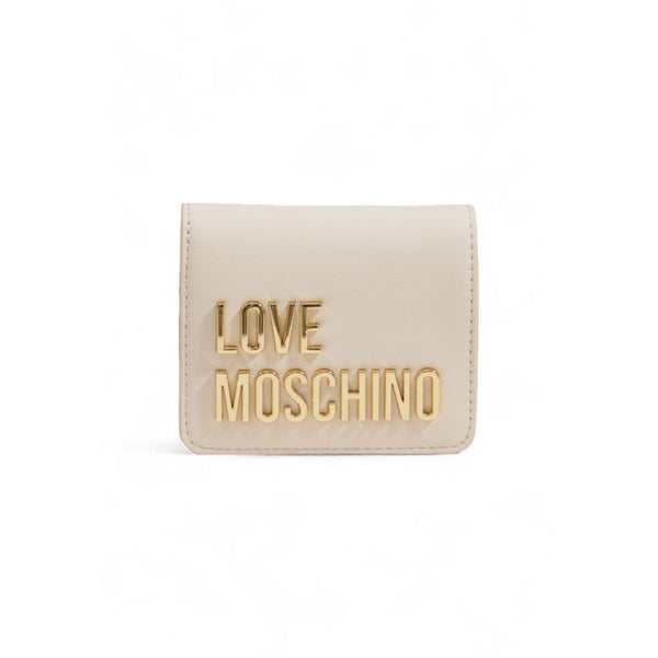 Beige Polyethylene Wallet Love Moschino