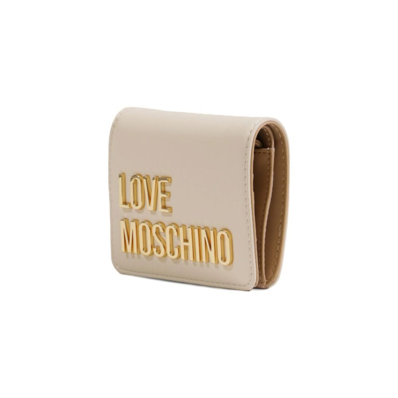 Beige Polyethylene Wallet Love Moschino