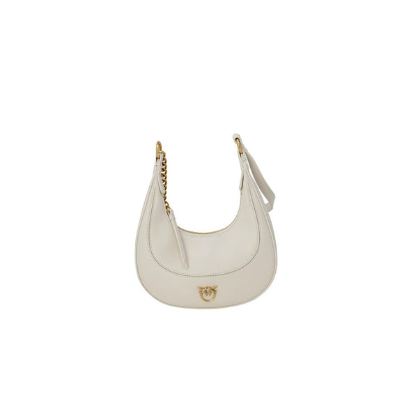 White Leather Handbag PINKO