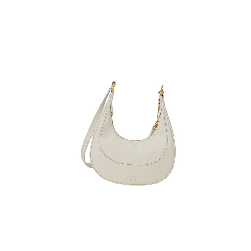 White Leather Handbag PINKO