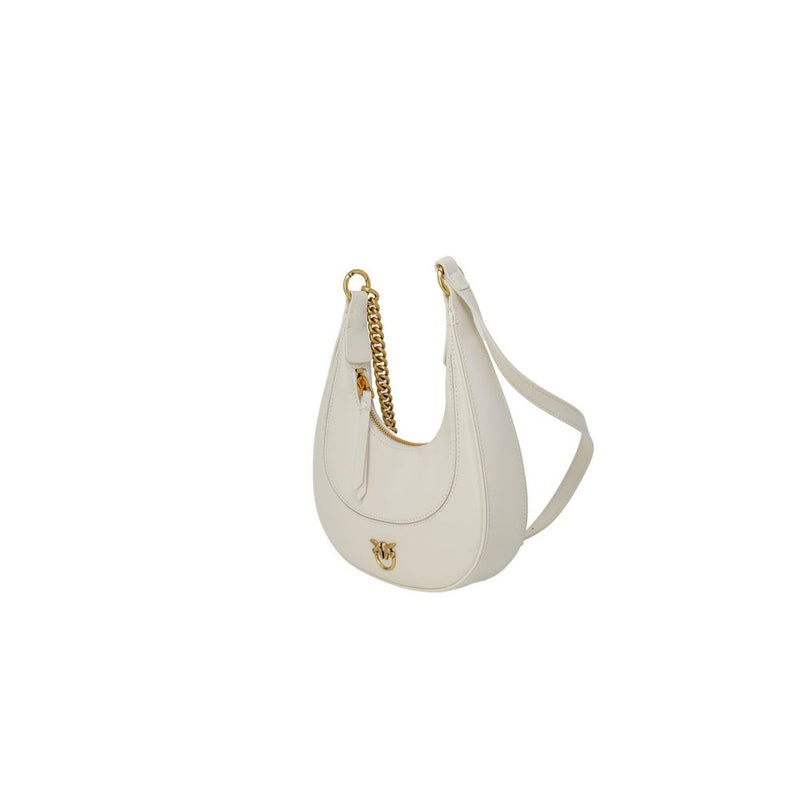 White Leather Handbag PINKO