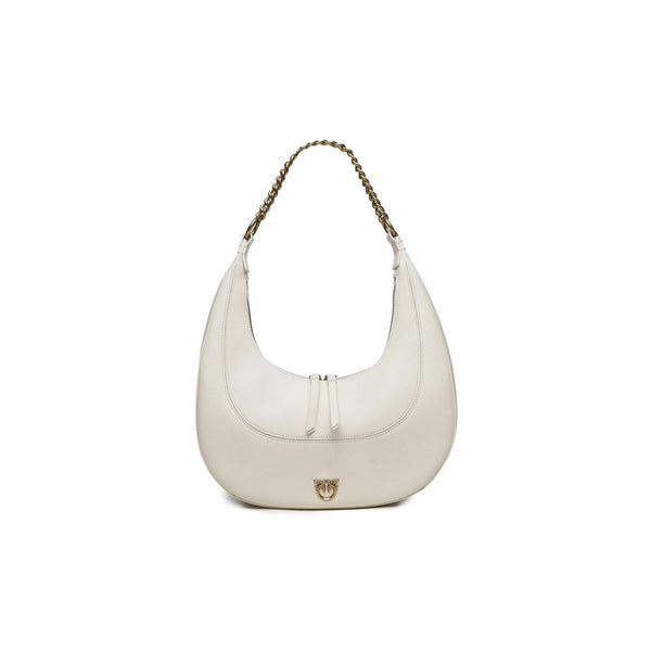 White Leather Handbag PINKO