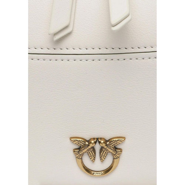 White Leather Handbag PINKO