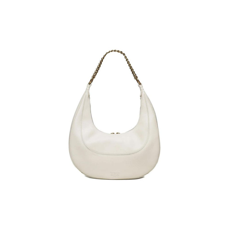 White Leather Handbag PINKO