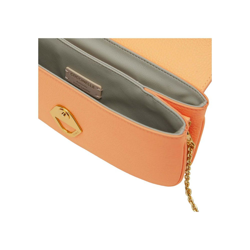 Orange Leather Handbag Coccinelle