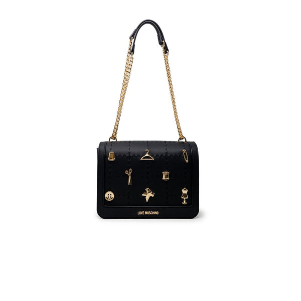 Black Polyethylene Handbag Love Moschino