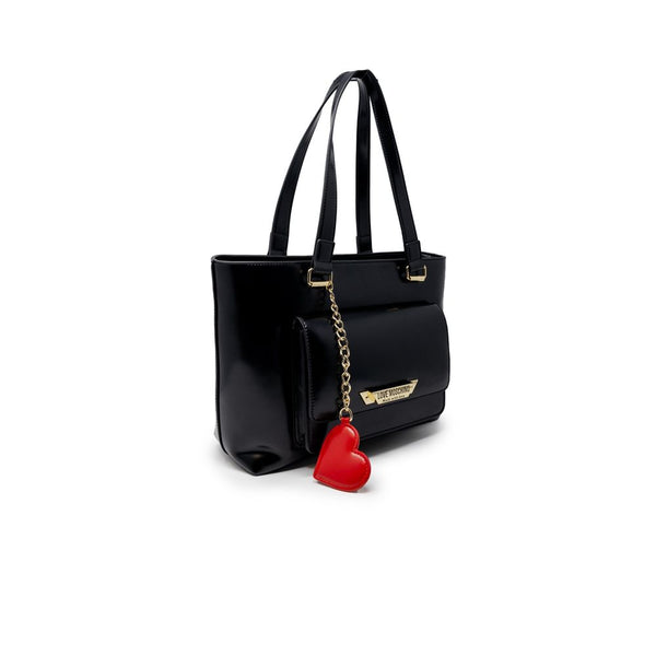 Black Polyethylene Handbag Love Moschino