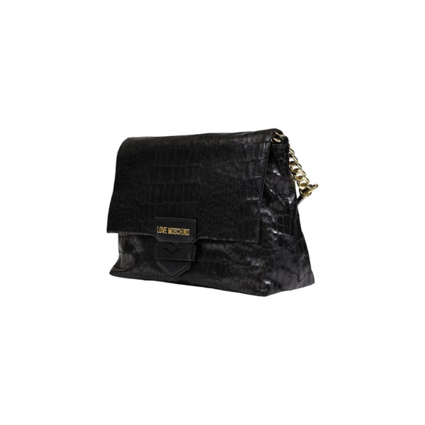 Black Polyester Handbag Love Moschino