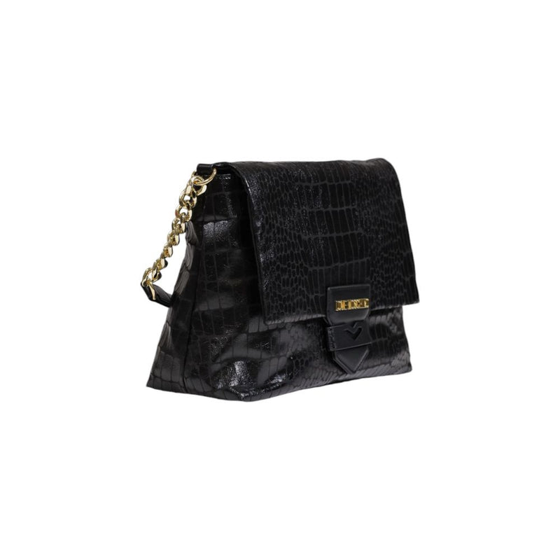 Black Polyester Handbag Love Moschino