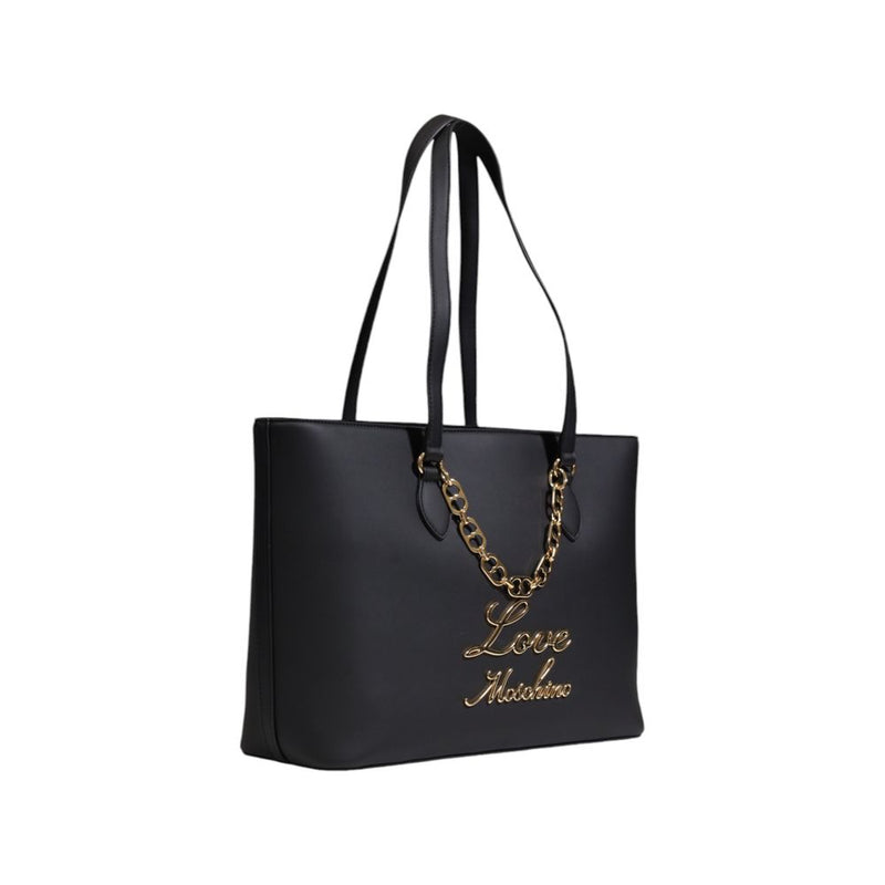 Black Polyethylene Handbag Love Moschino