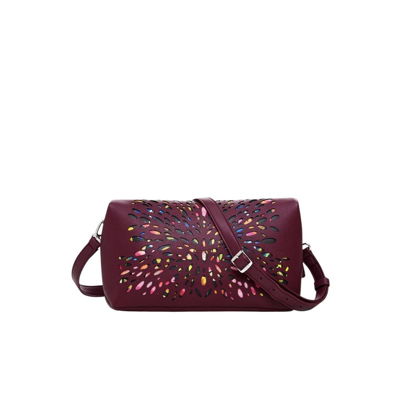 Bordeaux Polyethylene Handbag Desigual