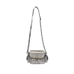 Silver Leather Handbag Coccinelle