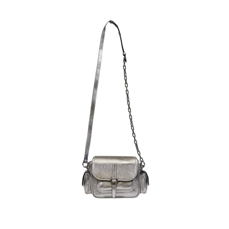 Silver Leather Handbag Coccinelle