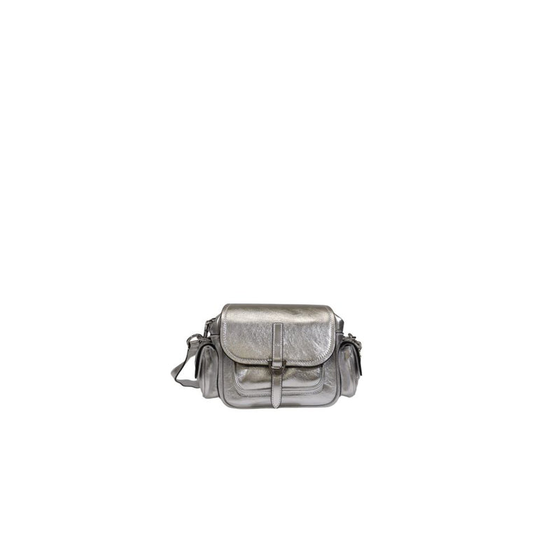 Silver Leather Handbag Coccinelle