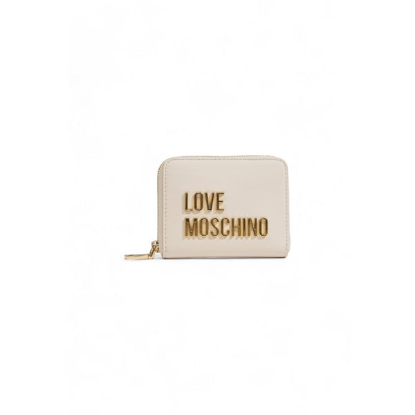 Beige Polyethylene Wallet Love Moschino