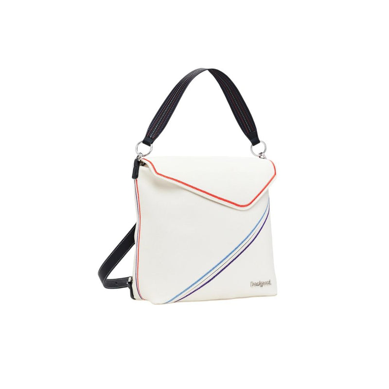 Cream Polyethylene Backpack Desigual