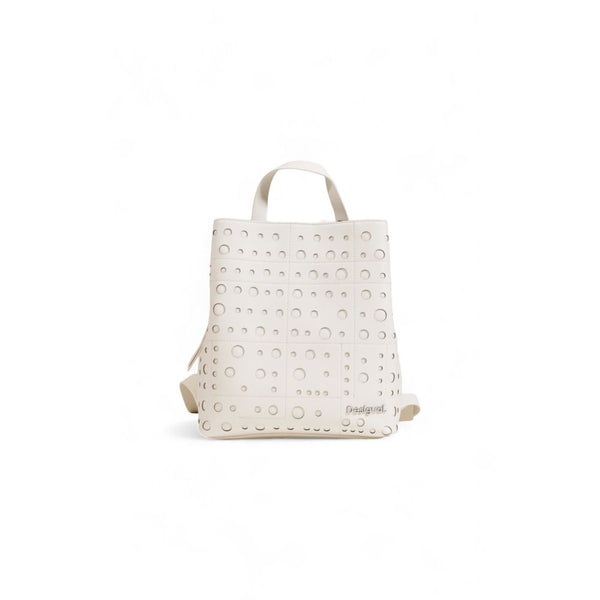 Beige Polyethylene Backpack Desigual