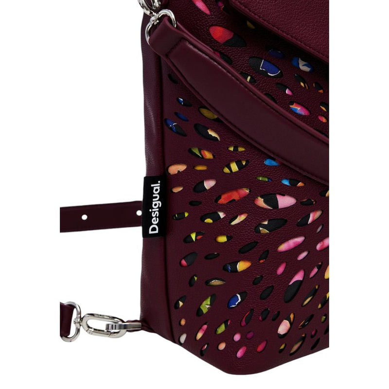 Bordeaux Polyethylene Backpack Desigual