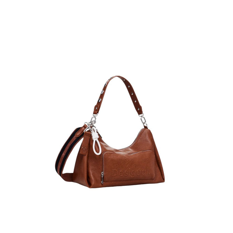 Brown Polyethylene Handbag Desigual