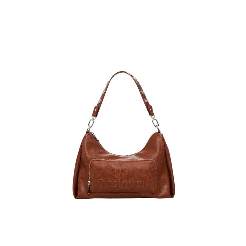 Brown Polyethylene Handbag Desigual