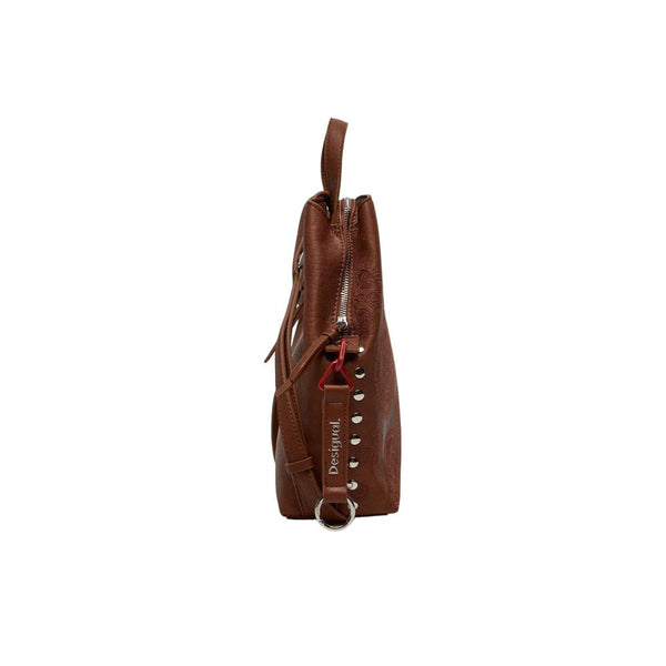 Brown Polyethylene Backpack Desigual