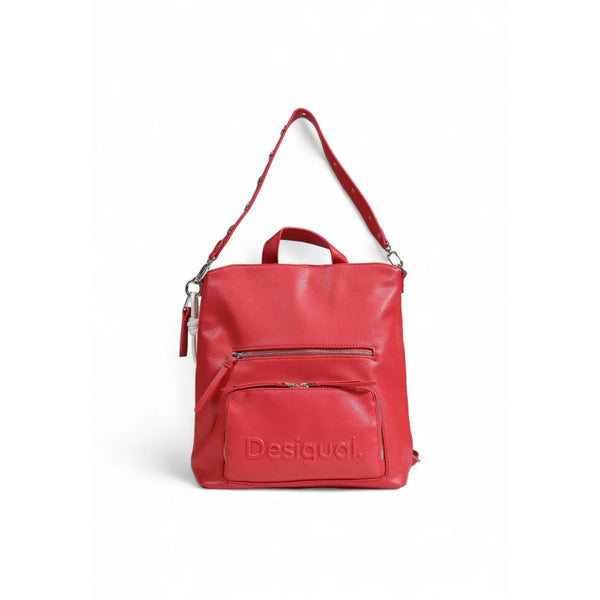 Red Polyethylene Backpack Desigual