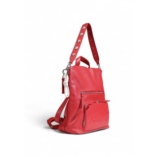 Red Polyethylene Backpack Desigual