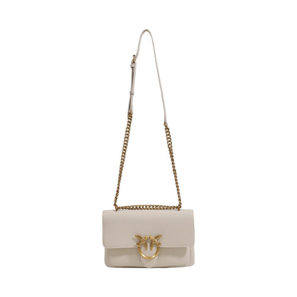 White Leather Handbag PINKO