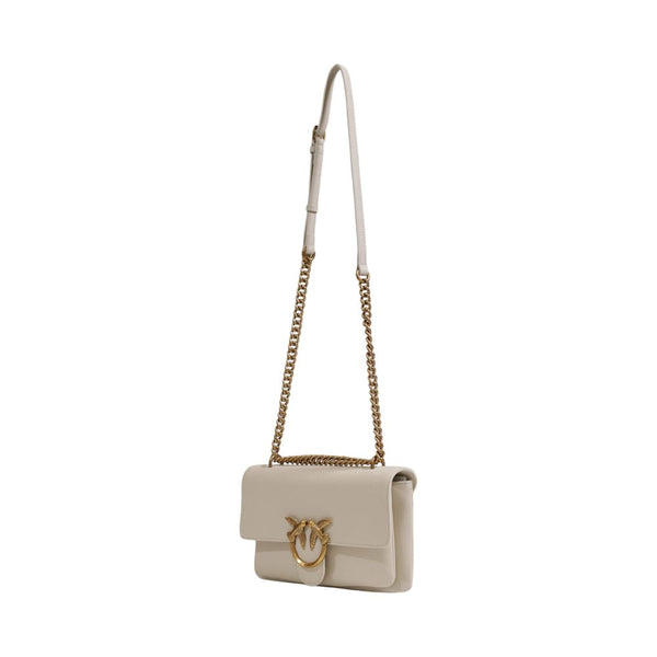 White Leather Handbag PINKO