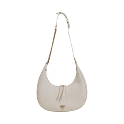 White Leather Handbag PINKO