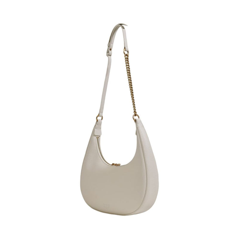 White Leather Handbag PINKO