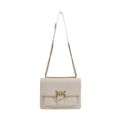 White Leather Handbag PINKO